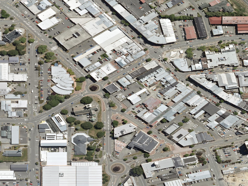 aerial view of Sophia Street Building Carpark and the ground around it