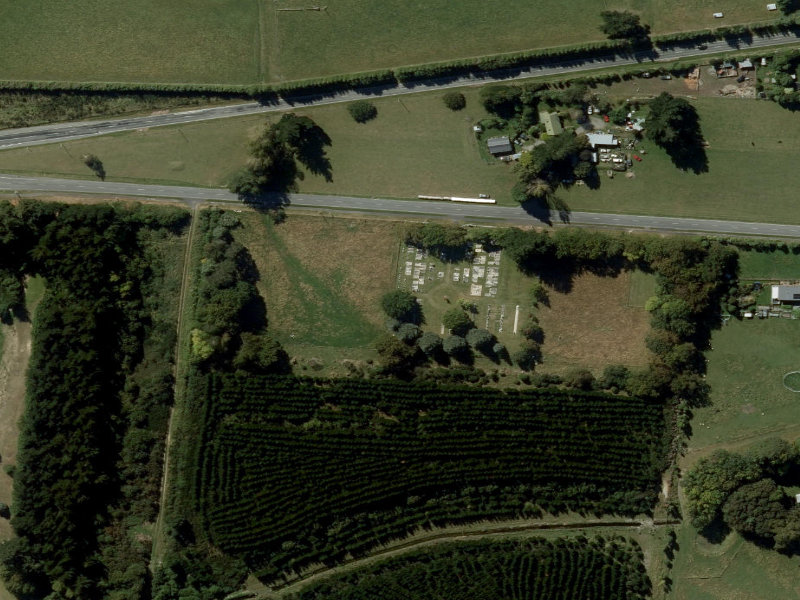 aerial view of South Malvern Cemetery and the ground around it