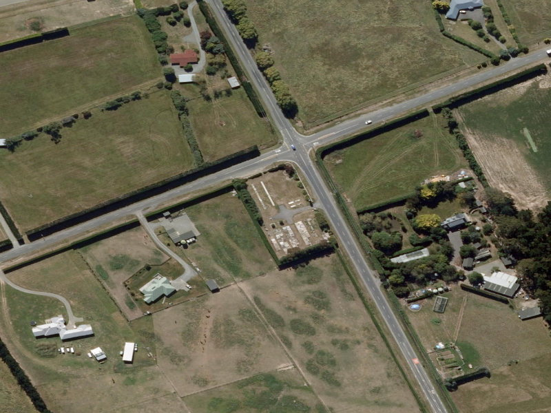 aerial view of Weedons Wesleyan Cemetery and the ground around it