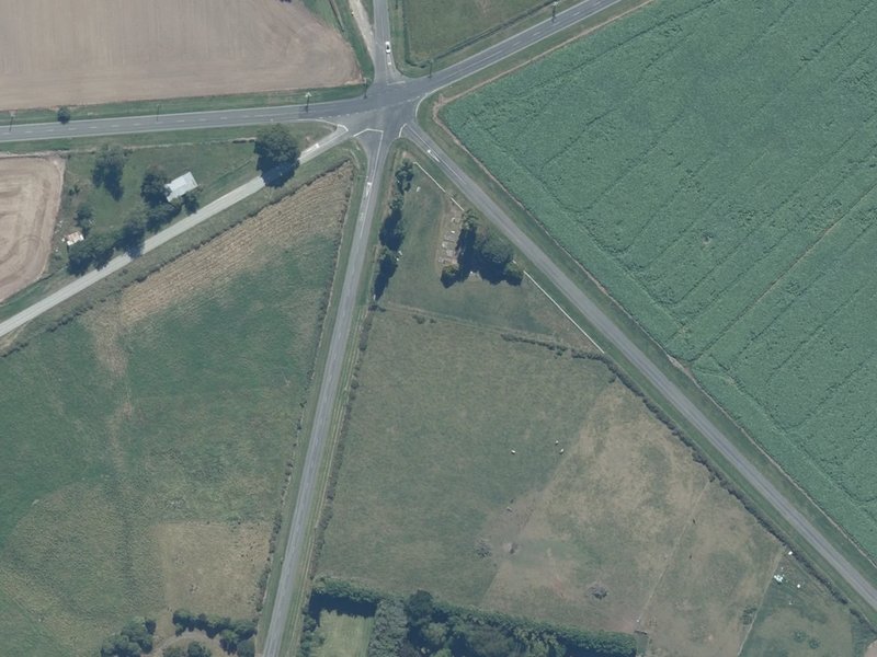 aerial view of Bishops Corner Cemetery and the ground around it