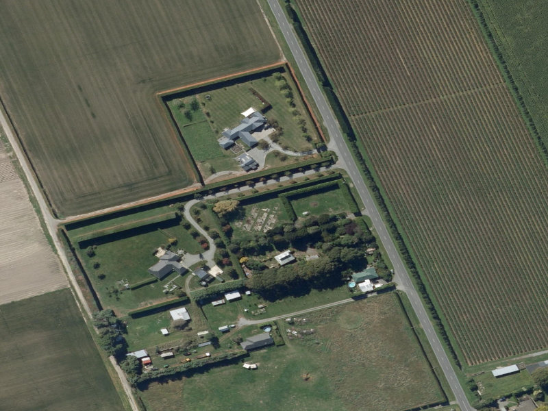 aerial view of Killinchy Cemetery and the ground around it