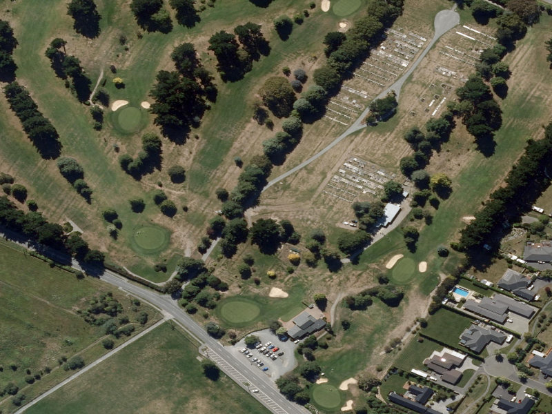 aerial view of Lincoln Cemetery and the ground around it