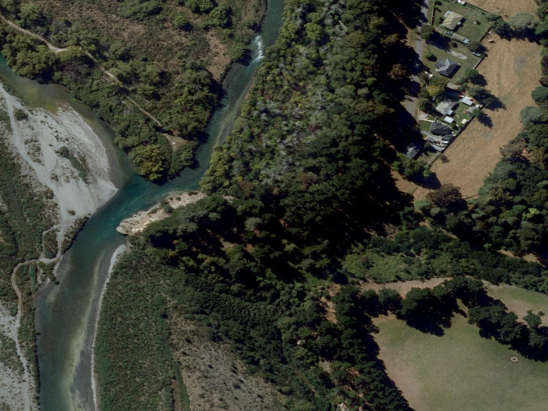 aerial view of Lake Coleridge Cemetery and the ground around it