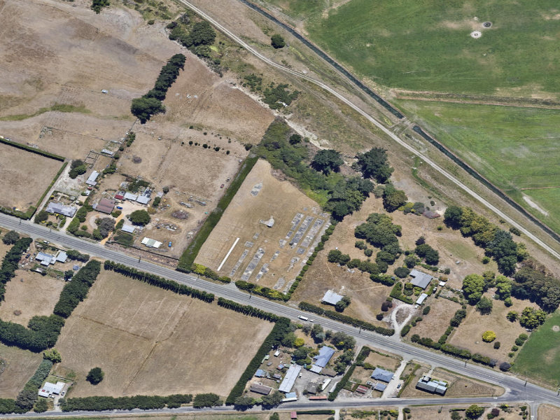aerial view of Duntroon Cemetery and the ground around it