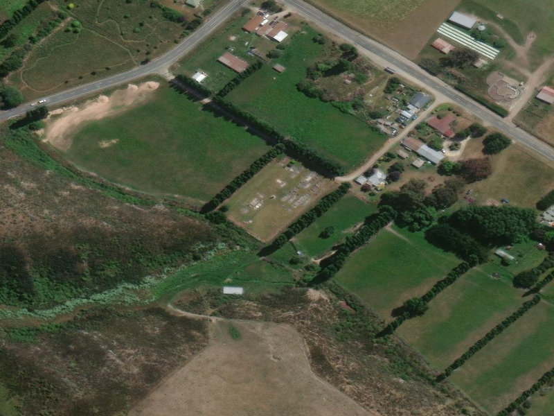 aerial view of Georgetown Cemetery and the ground around it
