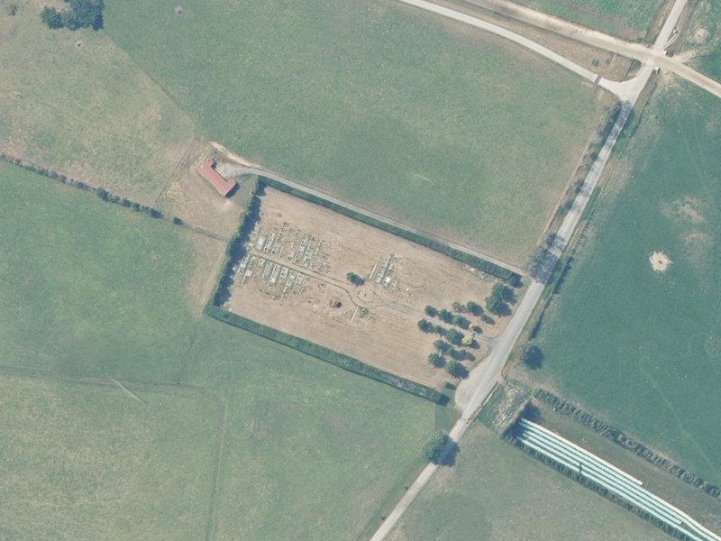 aerial view of Culverden Cemetery and the ground around it