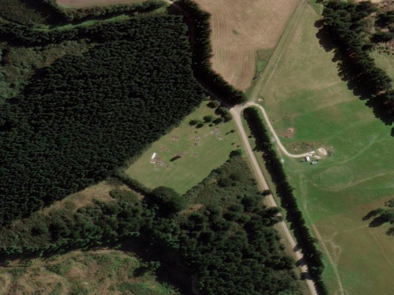aerial view of Livingstone Cemetery and the ground around it