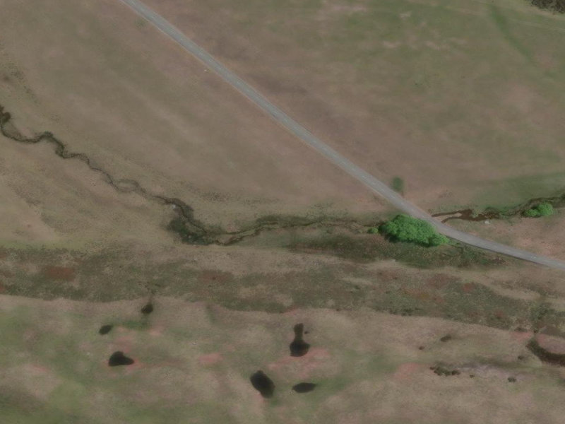 aerial view of Ohau Cemetery and the ground around it