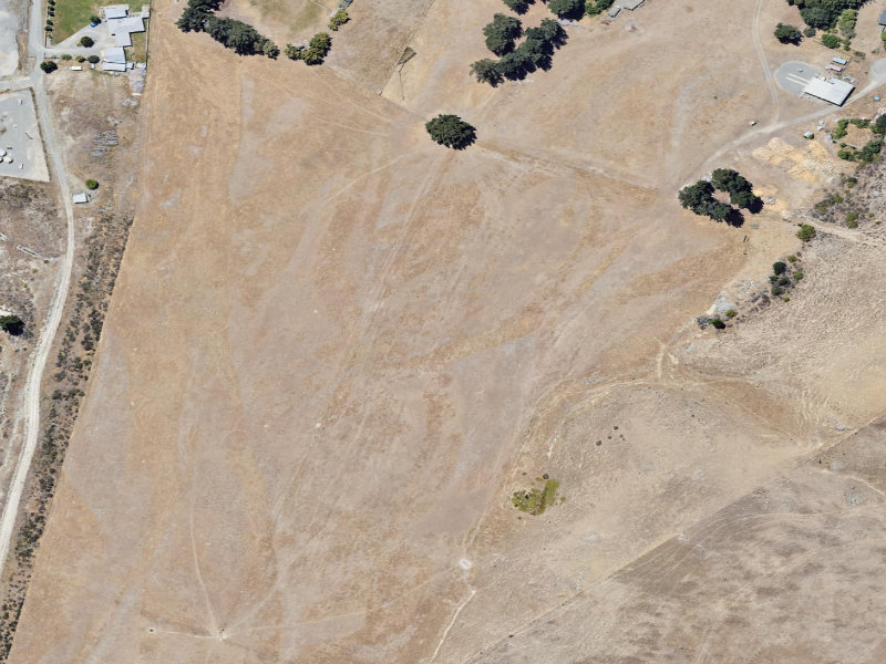 aerial view of Otematata Cemetery and the ground around it
