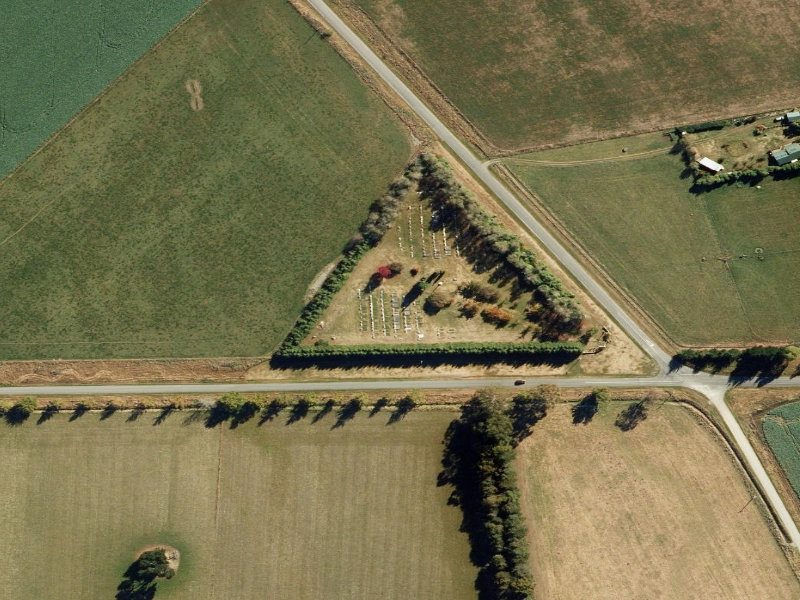 aerial view of Arundel Cemetery and the ground around it