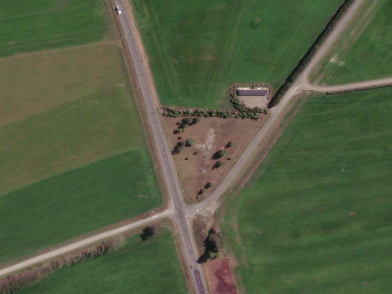 aerial view of Morven Cemetery and the ground around it