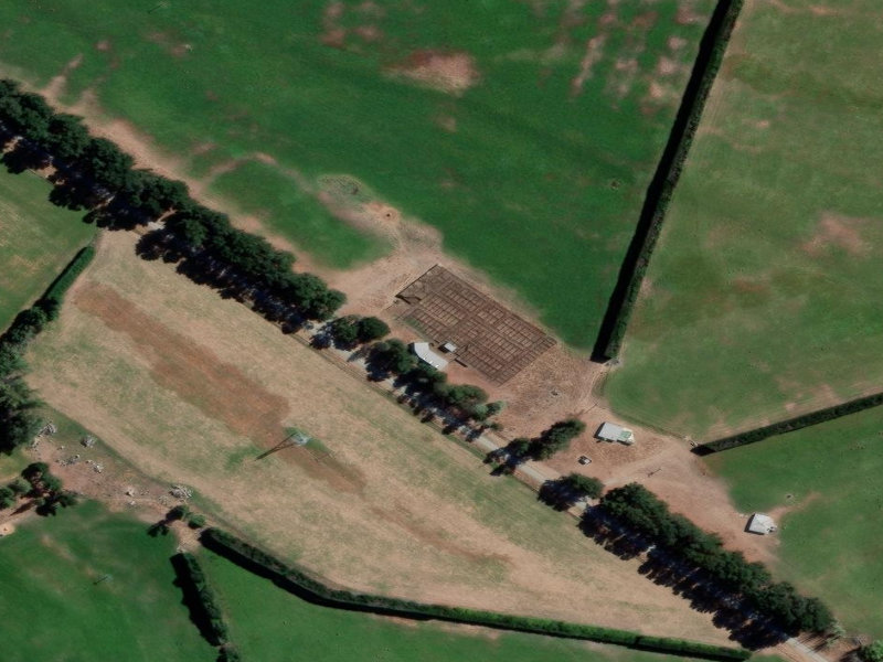 aerial view of Hakataramea Cemetery and the ground around it