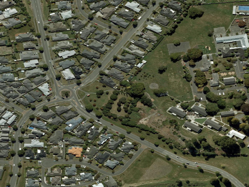 aerial view of Mt Magdala Cemetery and the ground around it
