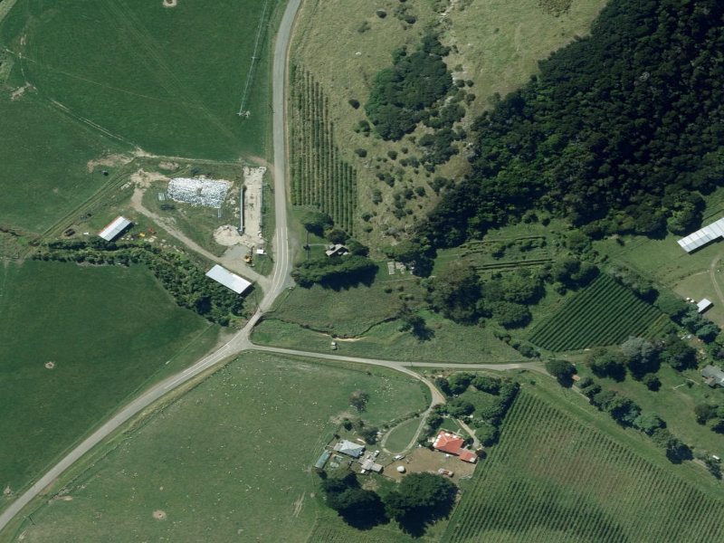 aerial view of Kaituna Cemetery and the ground around it