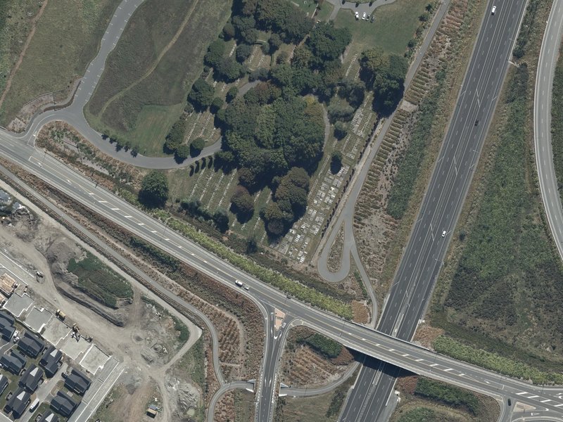 aerial view of Belfast Cemetery and the ground around it