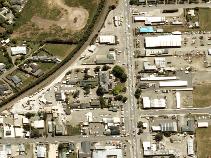 aerial view of Hurunui District Council Office and the ground around it