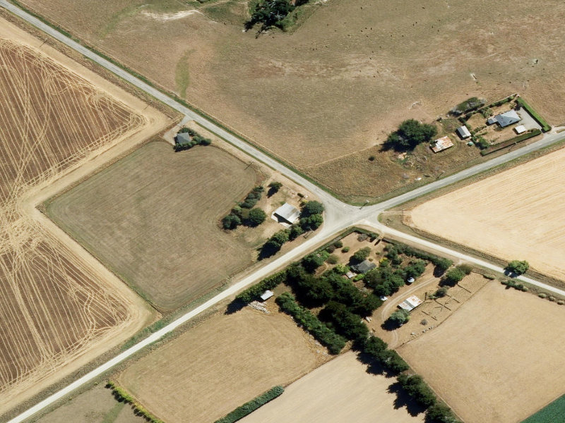 aerial view of Rosewill Reserve Board Hall and the ground around it