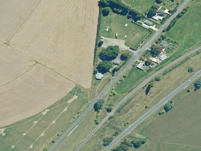 aerial view of Parnassus Hall and the ground around it