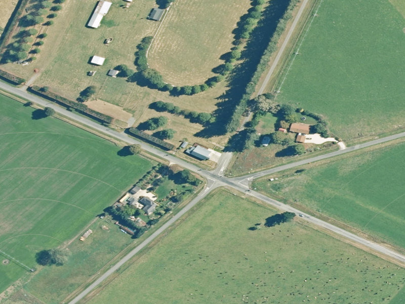 aerial view of Rotherham Hall and the ground around it