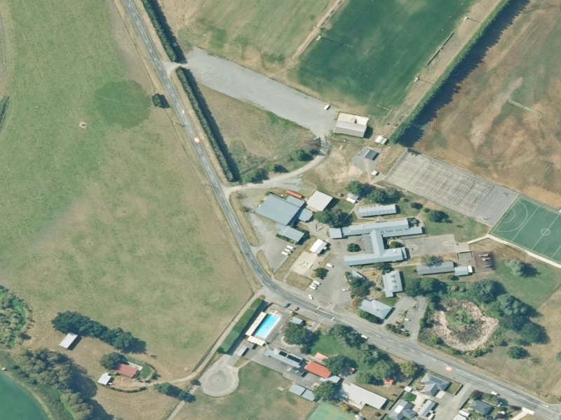 aerial view of Culverden Community Centre and the ground around it