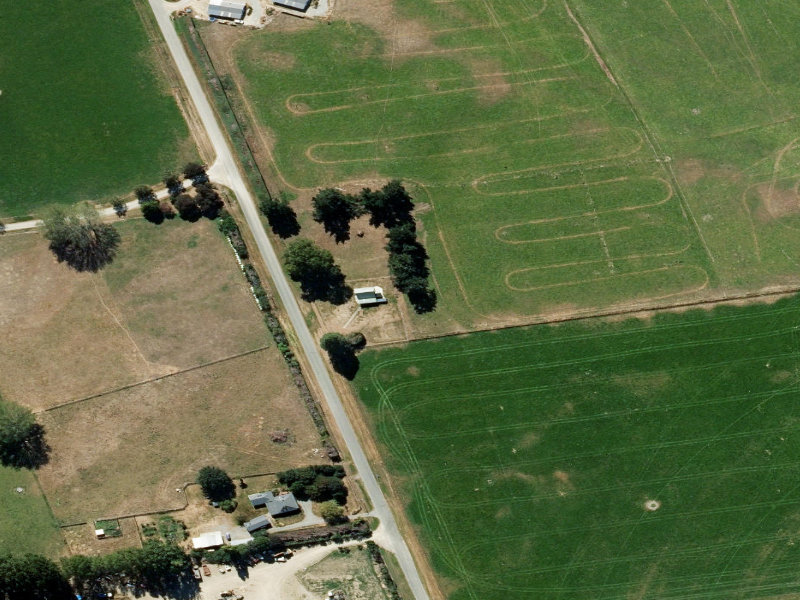 aerial view of Te Awa Hall and the ground around it