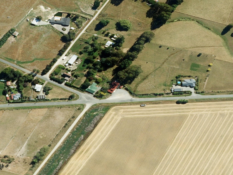 aerial view of Otipua Hall Society and the ground around it