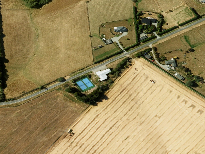 aerial view of Claremont Hall Society and the ground around it