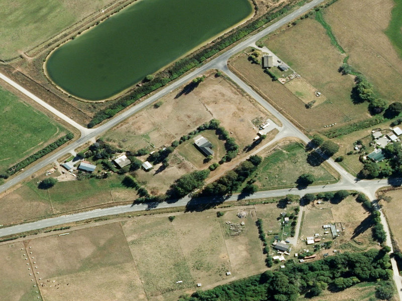 aerial view of Hilton Hall and the ground around it
