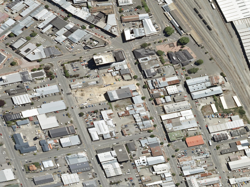 aerial view of Theatre Royal and the ground around it