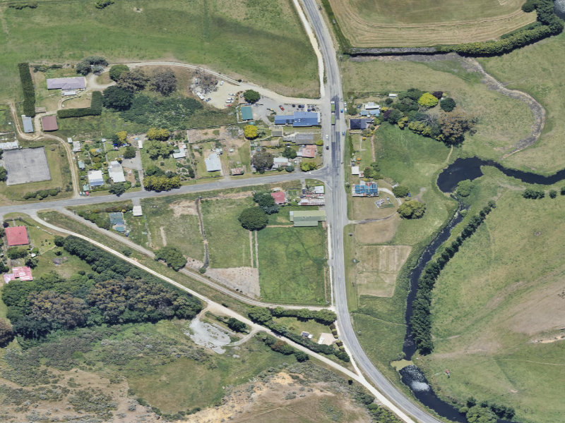 aerial view of Enfield Hall and the ground around it