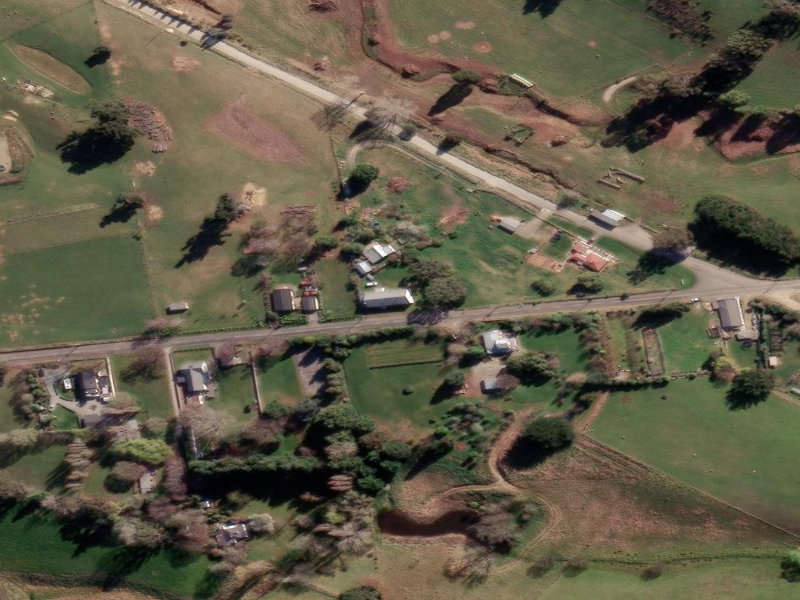 aerial view of Windsor Hall and the ground around it