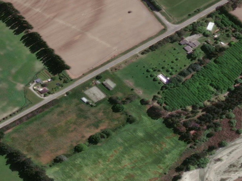 aerial view of Otekaieke Hall and the ground around it