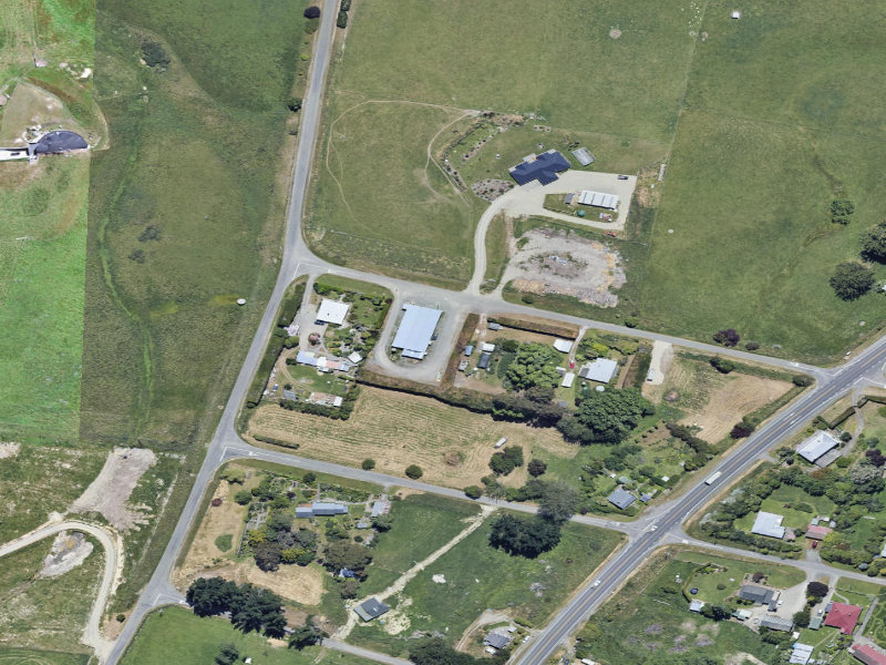 aerial view of Herbert Hall and the ground around it
