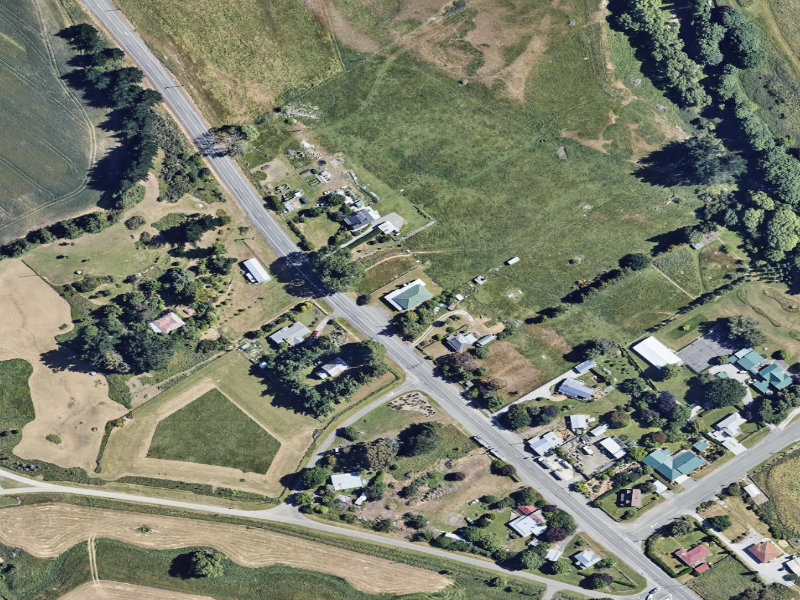 aerial view of Dunback Hall and the ground around it