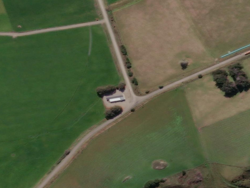 aerial view of Arno Soldiers Memorial Hall and the ground around it