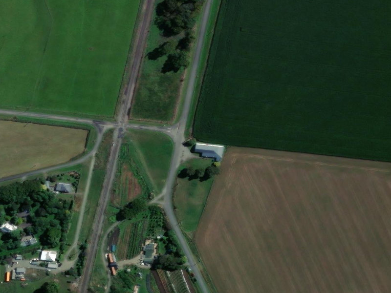 aerial view of Willowbridge Hall and the ground around it