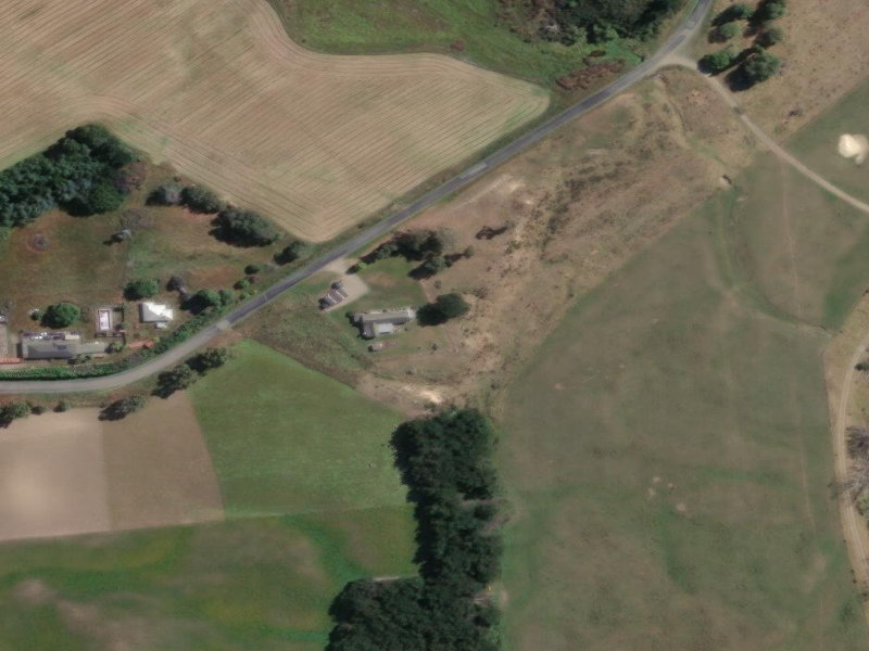 aerial view of Waihaorunga Hall and the ground around it