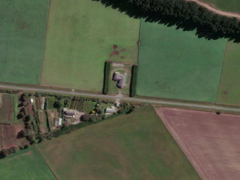 aerial view of Hook Hall and the ground around it