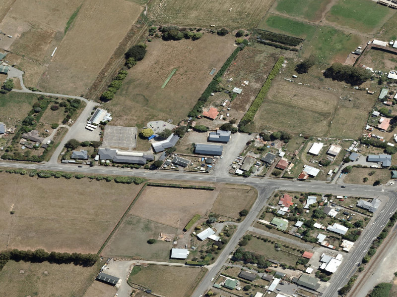 aerial view of St Andrews Hall and the ground around it