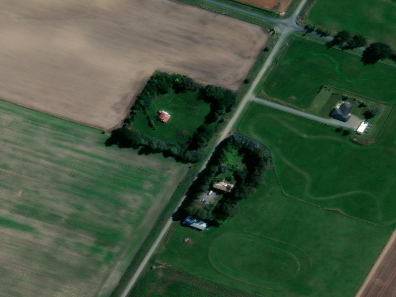 aerial view of Lyalldale Hall and the ground around it