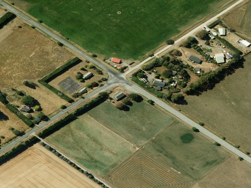 aerial view of Southburn Hall and the ground around it