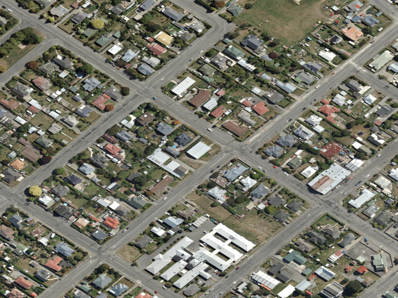 aerial view of Waimate Silver Band Hall and the ground around it