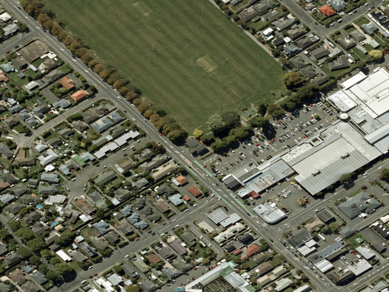 aerial view of Spreydon Library and the ground around it