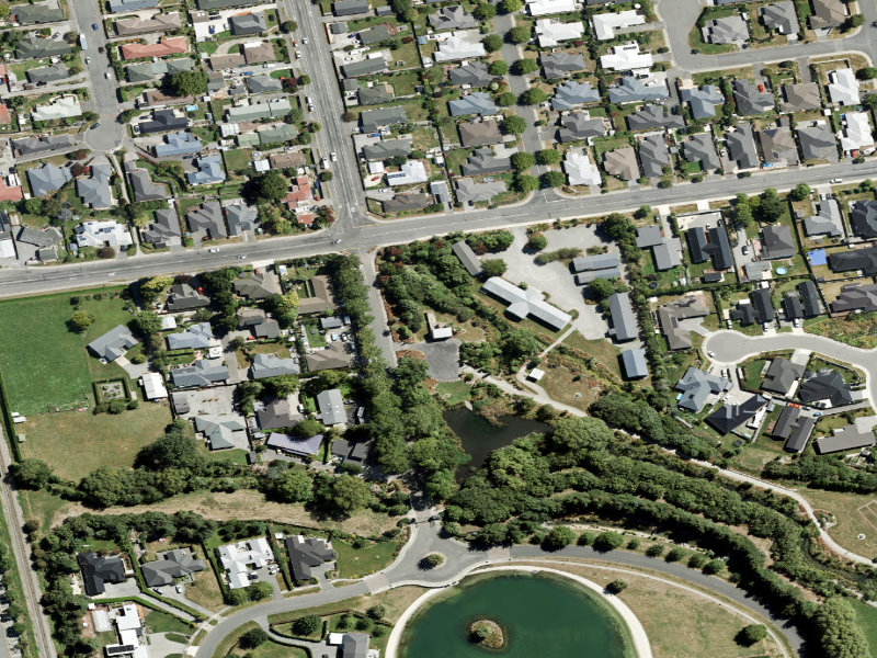 aerial view of Historic Building/structures North Of Carpark and the ground around it