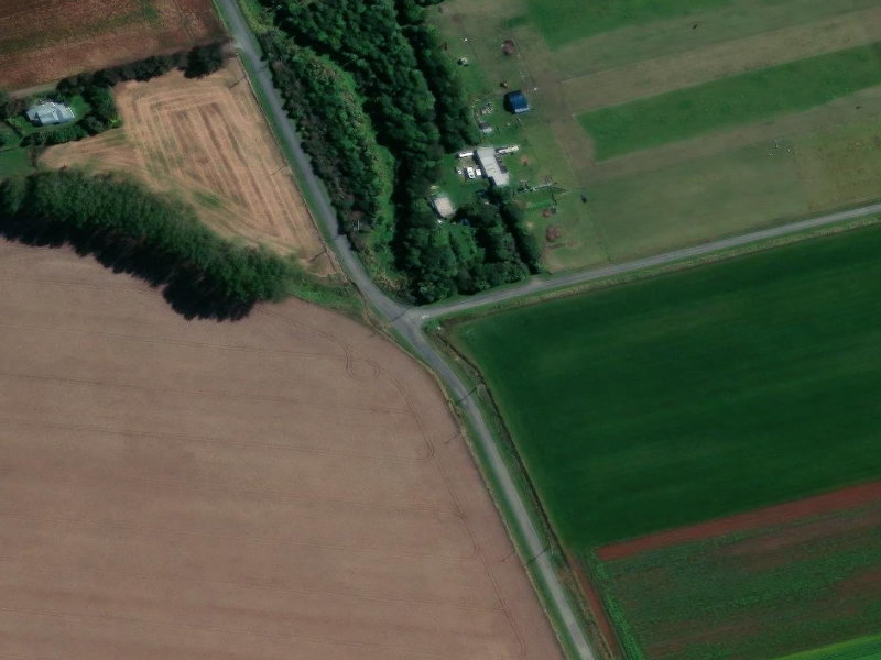 aerial view of , and the ground around it