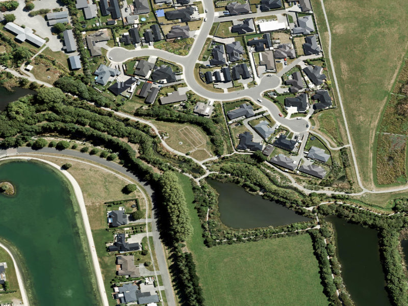 aerial view of Historic St and the ground around it