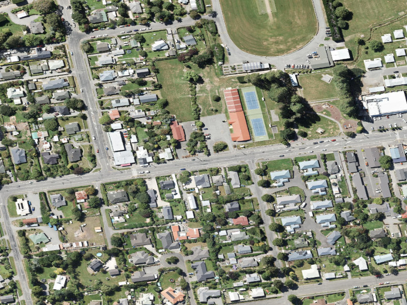 aerial view of Historic Horse Tie Railing and the ground around it