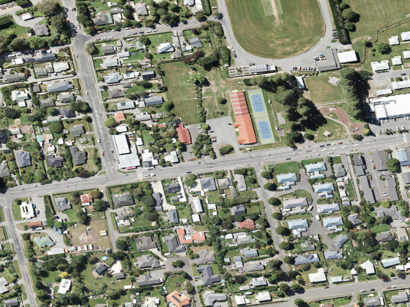 aerial view of Historic Old Oxford Jail and the ground around it