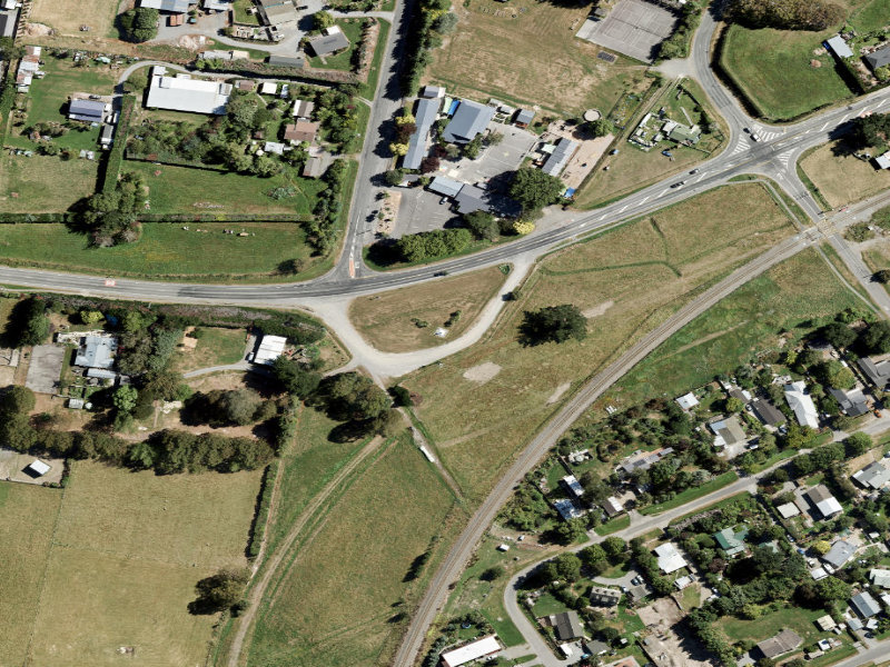 aerial view of War Memorial, Fawcetts Road and the ground around it
