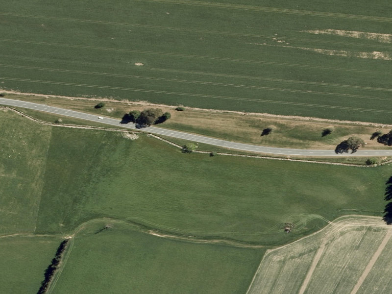 aerial view of Middle Of Reserve On South Side Of Road - Rsa Plaque and the ground around it